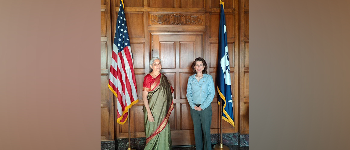  Minister of Finance and Corporate Affairs, Smt. Nirmala Sitharaman meets Gina Raimondo, United States Secretary of Commerce

