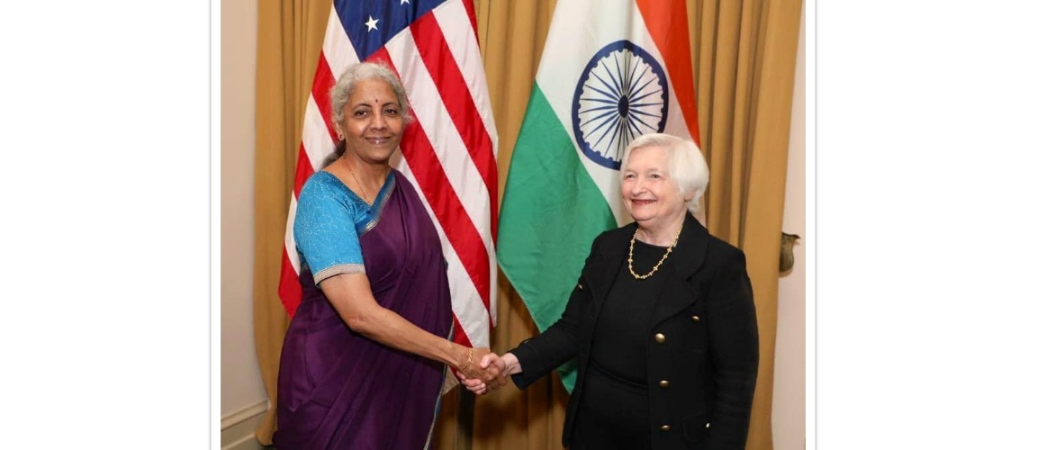  Union Finance Minister Smt. Nirmala Sitharaman met US Treasury Secretary Ms Janet Yellen at the US Treasury, in Washington DC